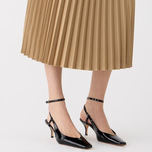 J-Crew Gwyneth Pleated Midi Slip Skirt in Camel Size S NWT - Picture 3 of 11